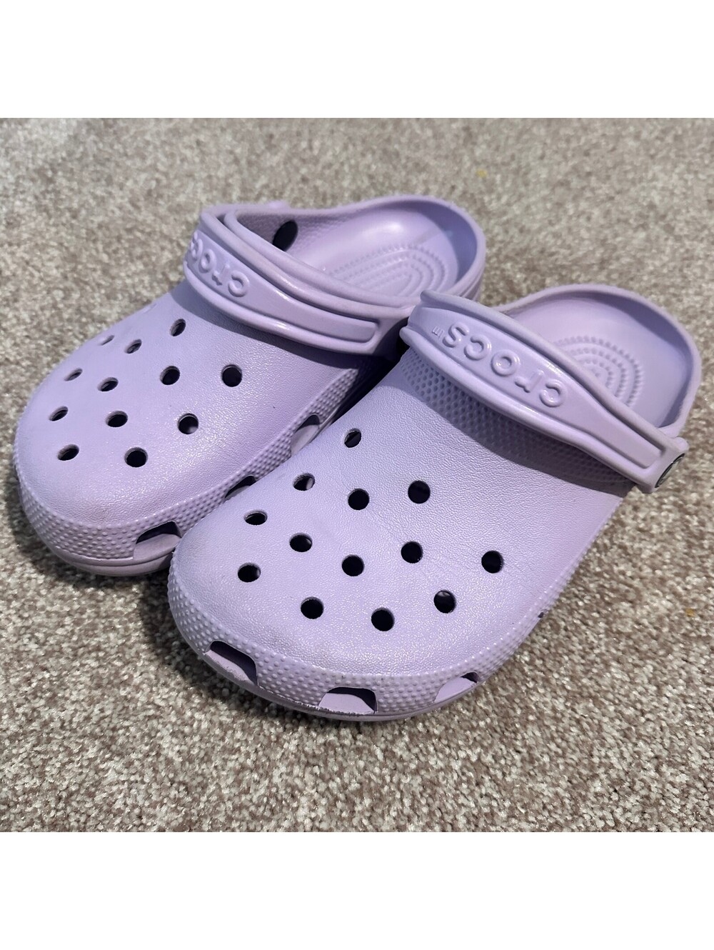 Womens Crocs Classic Lavender Purple Clogs Size 6